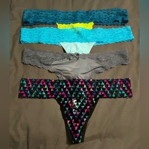 SOLD Victoria’s Secret (PINK) lace thongs 4 pairs
